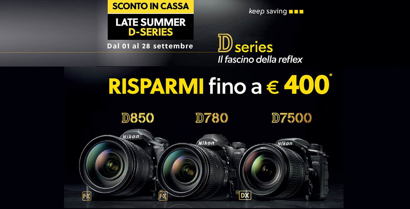 promozione nikon serie D sconto in cassa 2026